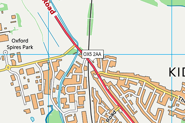 OX5 2AA map - OS VectorMap District (Ordnance Survey)