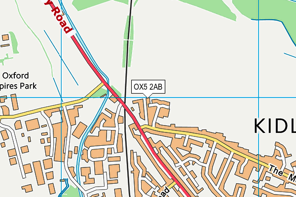 OX5 2AB map - OS VectorMap District (Ordnance Survey)