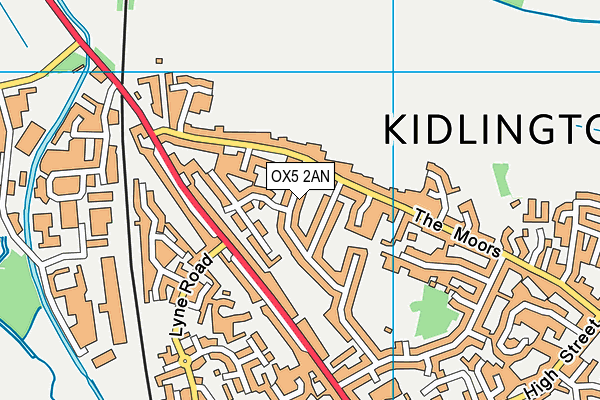 OX5 2AN map - OS VectorMap District (Ordnance Survey)