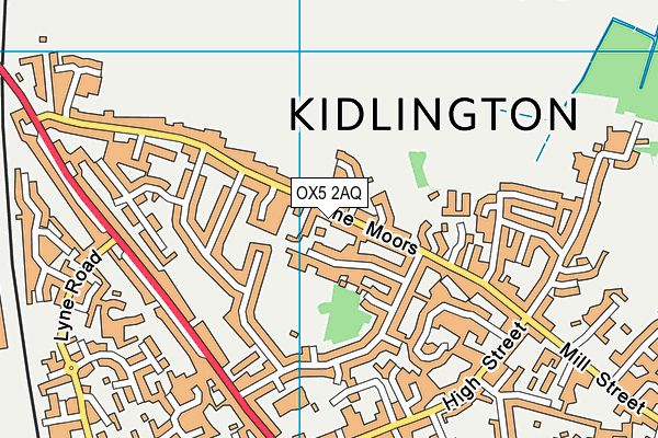 OX5 2AQ map - OS VectorMap District (Ordnance Survey)