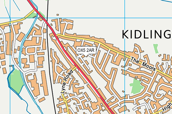 OX5 2AR map - OS VectorMap District (Ordnance Survey)