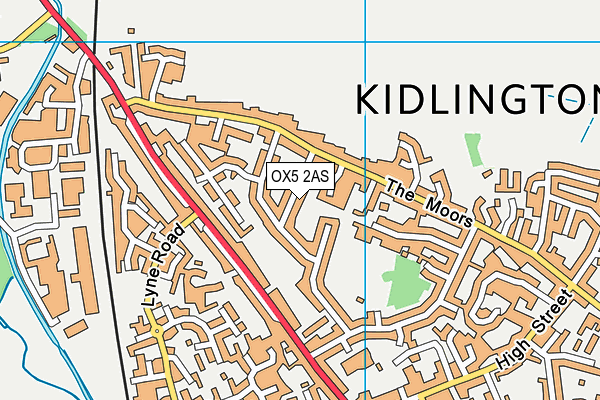 OX5 2AS map - OS VectorMap District (Ordnance Survey)