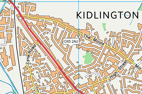 OX5 2AU map - OS VectorMap District (Ordnance Survey)