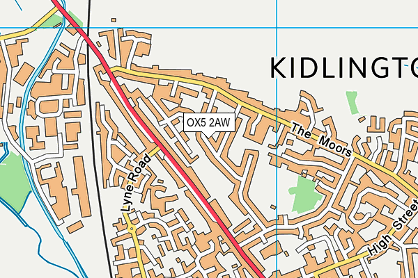 OX5 2AW map - OS VectorMap District (Ordnance Survey)