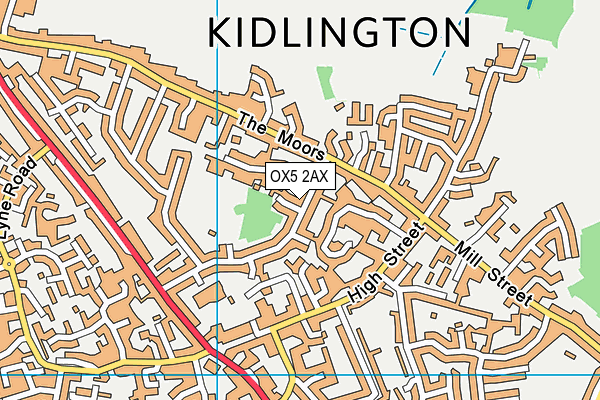 OX5 2AX map - OS VectorMap District (Ordnance Survey)