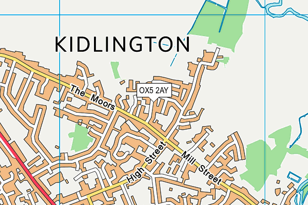 OX5 2AY map - OS VectorMap District (Ordnance Survey)