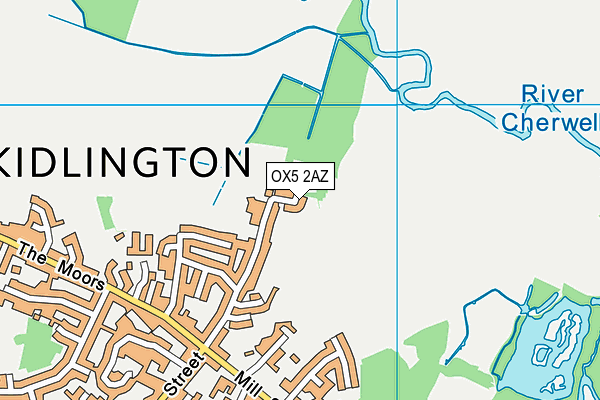 OX5 2AZ map - OS VectorMap District (Ordnance Survey)
