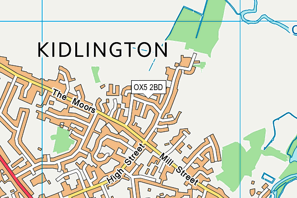 OX5 2BD map - OS VectorMap District (Ordnance Survey)