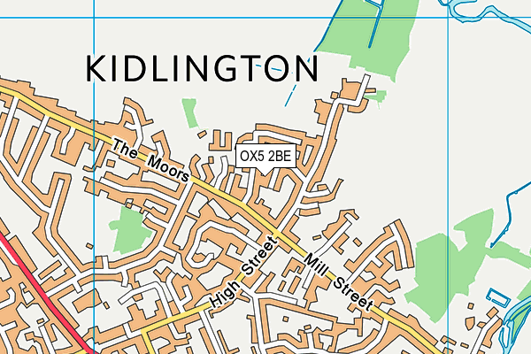 OX5 2BE map - OS VectorMap District (Ordnance Survey)