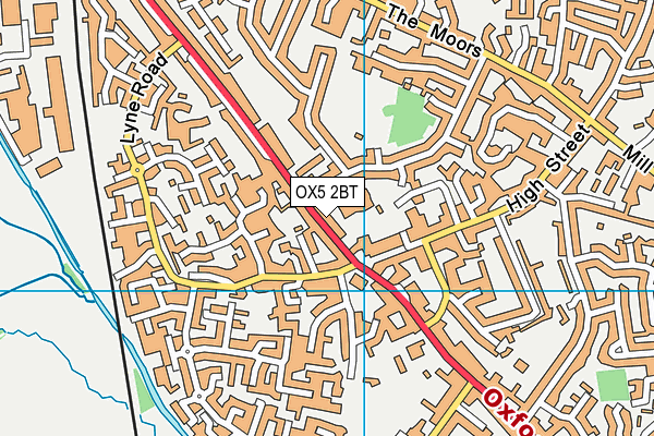 OX5 2BT map - OS VectorMap District (Ordnance Survey)