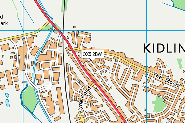 OX5 2BW map - OS VectorMap District (Ordnance Survey)