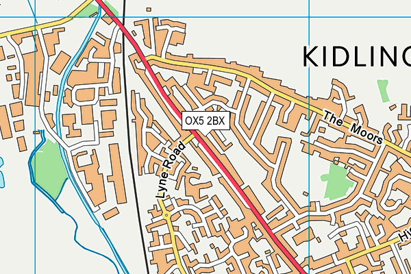 OX5 2BX map - OS VectorMap District (Ordnance Survey)