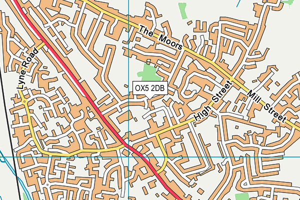 OX5 2DB map - OS VectorMap District (Ordnance Survey)