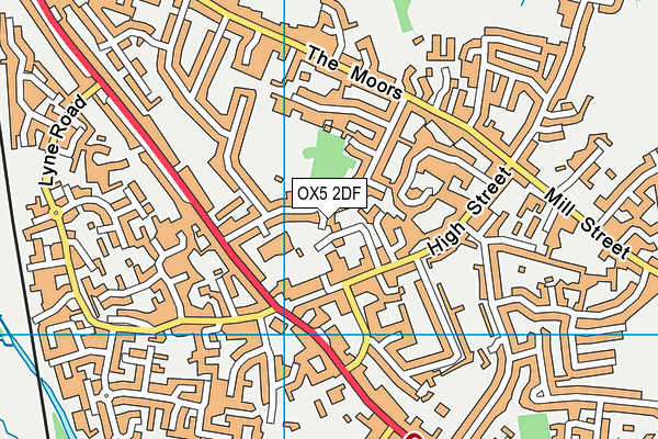 OX5 2DF map - OS VectorMap District (Ordnance Survey)