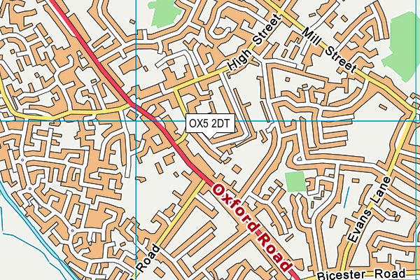 OX5 2DT map - OS VectorMap District (Ordnance Survey)