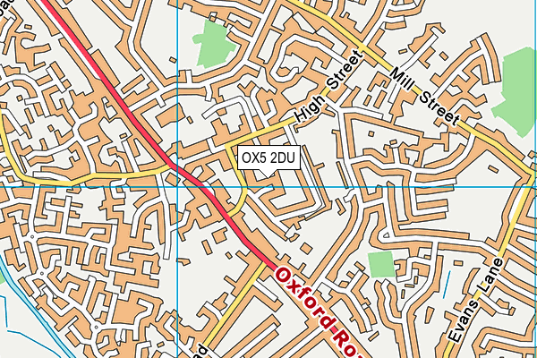OX5 2DU map - OS VectorMap District (Ordnance Survey)