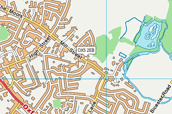 OX5 2EB map - OS VectorMap District (Ordnance Survey)