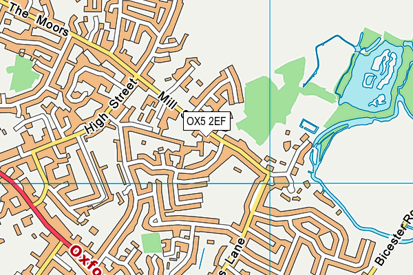 OX5 2EF map - OS VectorMap District (Ordnance Survey)