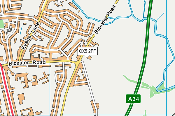 OX5 2FF map - OS VectorMap District (Ordnance Survey)