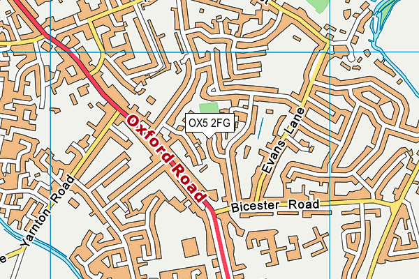 OX5 2FG map - OS VectorMap District (Ordnance Survey)
