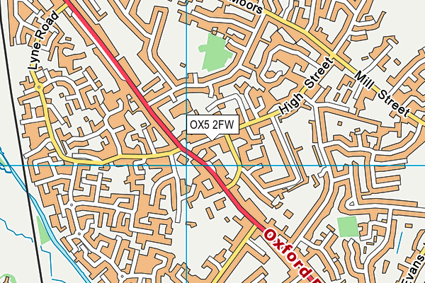 OX5 2FW map - OS VectorMap District (Ordnance Survey)