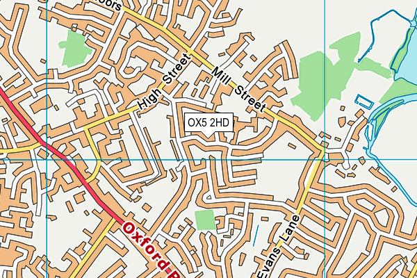 OX5 2HD map - OS VectorMap District (Ordnance Survey)