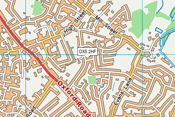 OX5 2HF map - OS VectorMap District (Ordnance Survey)