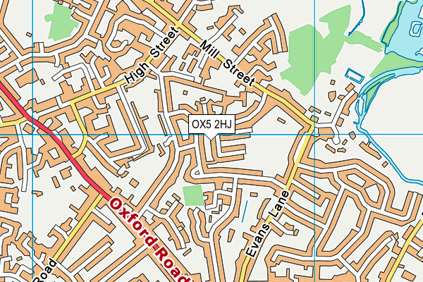 OX5 2HJ map - OS VectorMap District (Ordnance Survey)