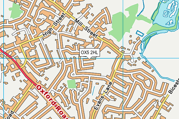 OX5 2HL map - OS VectorMap District (Ordnance Survey)