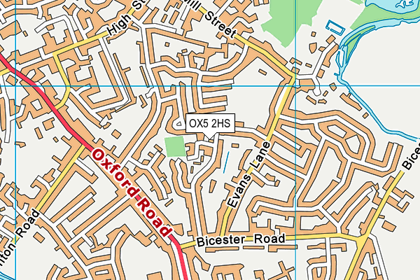 OX5 2HS map - OS VectorMap District (Ordnance Survey)