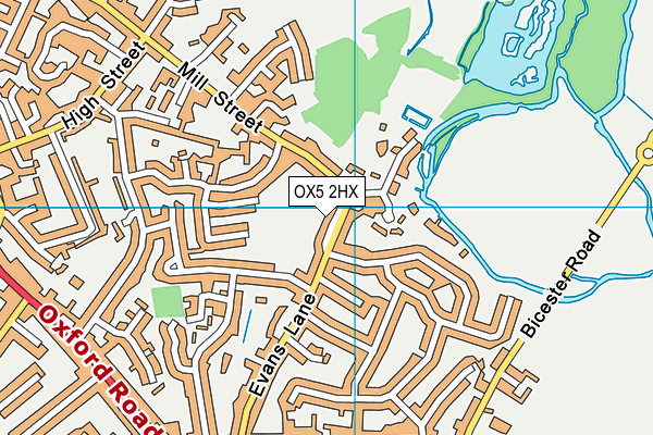 Orchard Recreation Ground map (OX5 2HX) - OS VectorMap District (Ordnance Survey)