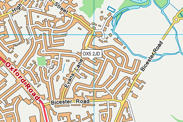 OX5 2JD map - OS VectorMap District (Ordnance Survey)
