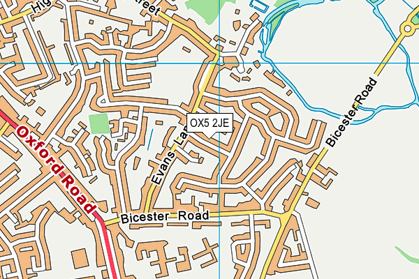 OX5 2JE map - OS VectorMap District (Ordnance Survey)