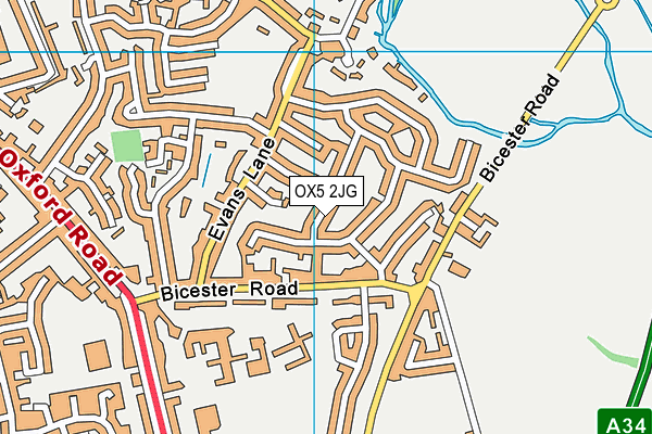 OX5 2JG map - OS VectorMap District (Ordnance Survey)
