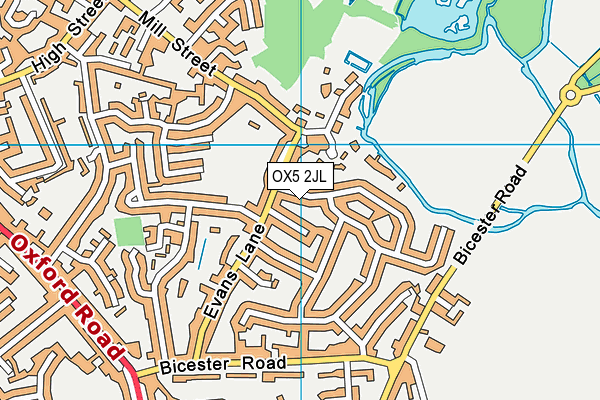 OX5 2JL map - OS VectorMap District (Ordnance Survey)