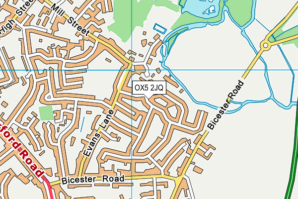 OX5 2JQ map - OS VectorMap District (Ordnance Survey)