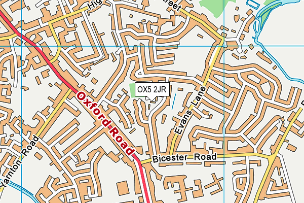 OX5 2JR map - OS VectorMap District (Ordnance Survey)