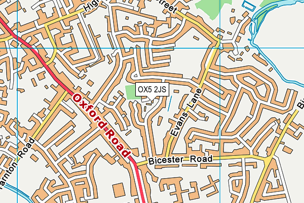 OX5 2JS map - OS VectorMap District (Ordnance Survey)