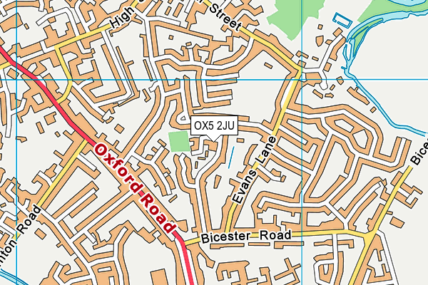 OX5 2JU map - OS VectorMap District (Ordnance Survey)