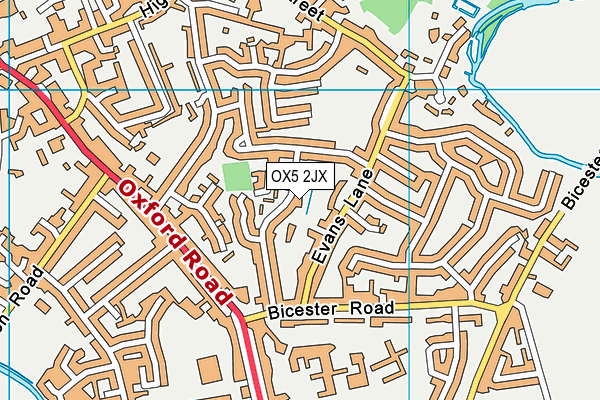 OX5 2JX map - OS VectorMap District (Ordnance Survey)