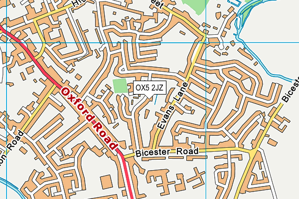 OX5 2JZ map - OS VectorMap District (Ordnance Survey)