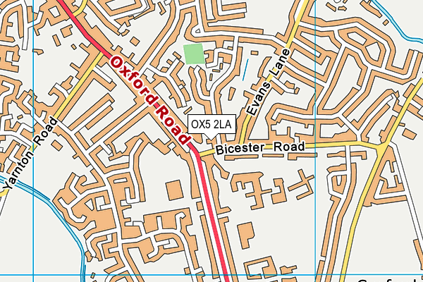 OX5 2LA map - OS VectorMap District (Ordnance Survey)