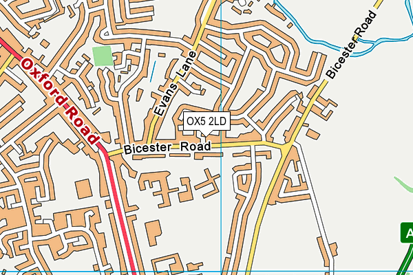 OX5 2LD map - OS VectorMap District (Ordnance Survey)
