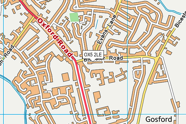 OX5 2LE map - OS VectorMap District (Ordnance Survey)