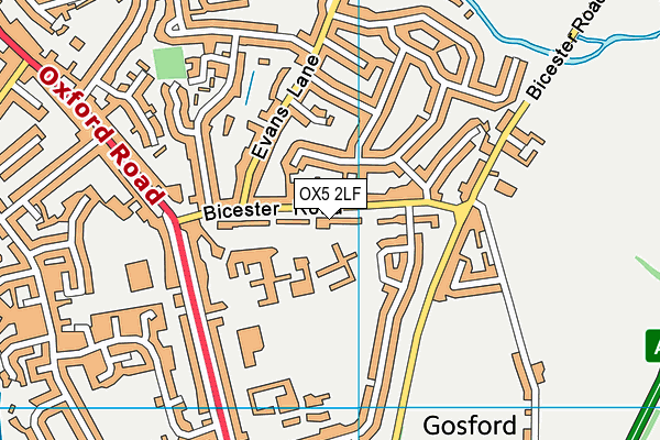OX5 2LF map - OS VectorMap District (Ordnance Survey)