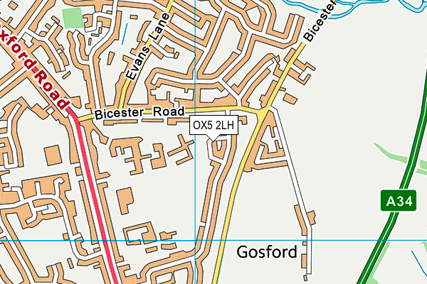 OX5 2LH map - OS VectorMap District (Ordnance Survey)