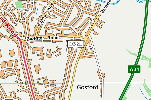 OX5 2LJ map - OS VectorMap District (Ordnance Survey)