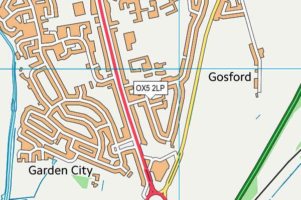 OX5 2LP map - OS VectorMap District (Ordnance Survey)