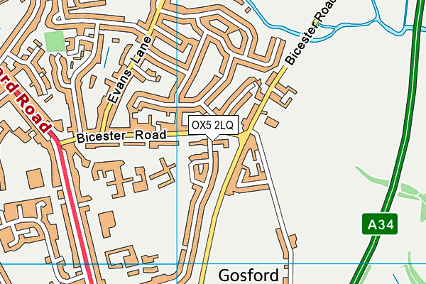 OX5 2LQ map - OS VectorMap District (Ordnance Survey)