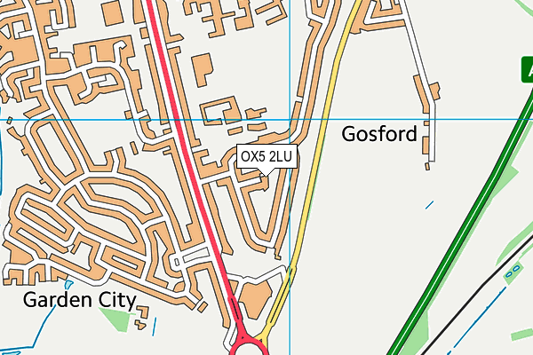 OX5 2LU map - OS VectorMap District (Ordnance Survey)